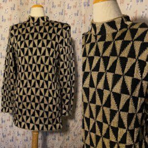 Yamamoto Kansai Gold metallic Geometric Sweater S